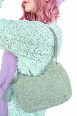 My Violet New Arrivals Fluffy Angel Shoulder Bag - Mint