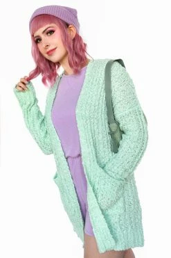 Sweet Generis Sweet Macaron Long Cardigan - Mint New Arrivals