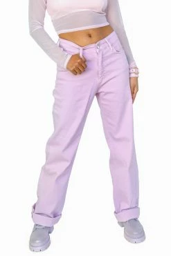 My Violet MV Originals Wide Leg Mom Jeans - Lilac