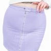 My Violet Zip Up Corduroy Skirt - Lavender New Arrivals