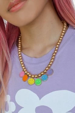 My Violet Stay Happy Rainbow Necklace New Arrivals
