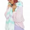 My Violet New Arrivals Wintermint Oversized Plaid Scarf