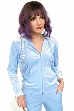 My Violet Powder Velour Jacket - Last One Size Small! New Arrivals