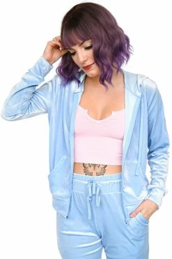 My Violet Powder Velour Jacket - Last One Size Small! New Arrivals