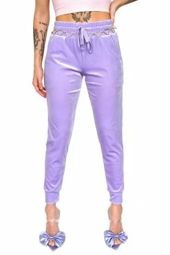My Violet Lilac Velour Bottoms - Small Left!