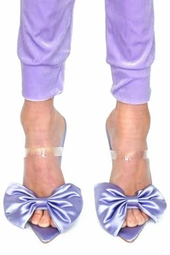My Violet Glamour Bow Heels - Lavender New Arrivals