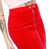 My Violet New Arrivals Zip Up Corduroy Skirt - Red (Small Left!)