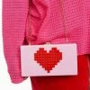 My Violet Heart Pixel Box Purse