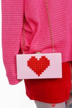 My Violet Heart Pixel Box Purse