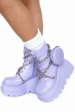 My Violet Candy Stash Platform Boots - Lavender New Arrivals