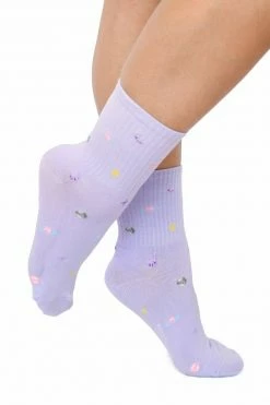 My Violet Space Cadet Crew Socks New Arrivals