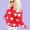My Violet Love Game Oversized Sweater - SM Left! New Arrivals