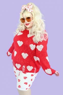 My Violet Love Game Oversized Sweater - SM Left! New Arrivals