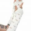 My Violet Shabby Heart Arm Warmers - White