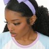 My Violet Puffy Bow Headband - Lavender