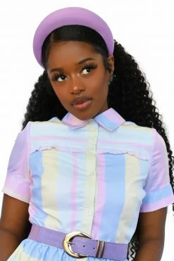 My Violet Puffy Pillow Headband - Lavender