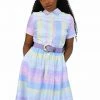 My Violet MV Originals Doris Pastel Striped Dress