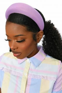 My Violet Puffy Pillow Headband - Lavender