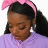 My Violet Puffy Bow Headband - Pink