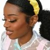 My Violet Satin Scrunch Headband - Yellow
