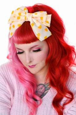 My Violet Lovestruck Oversized Hair Bow - Yellow New Arrivals
