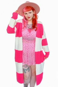 My Violet SAMPLE Electric Love Pink Stripe Duster O/S