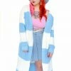 My Violet New Arrivals SAMPLE Sky Blue Stripe Duster Sweater O/S