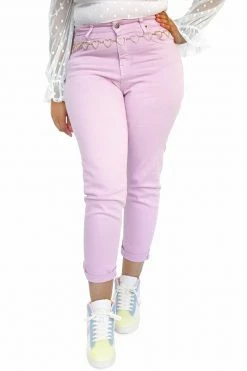 My Violet Skinny Mom Jeans - Lilac