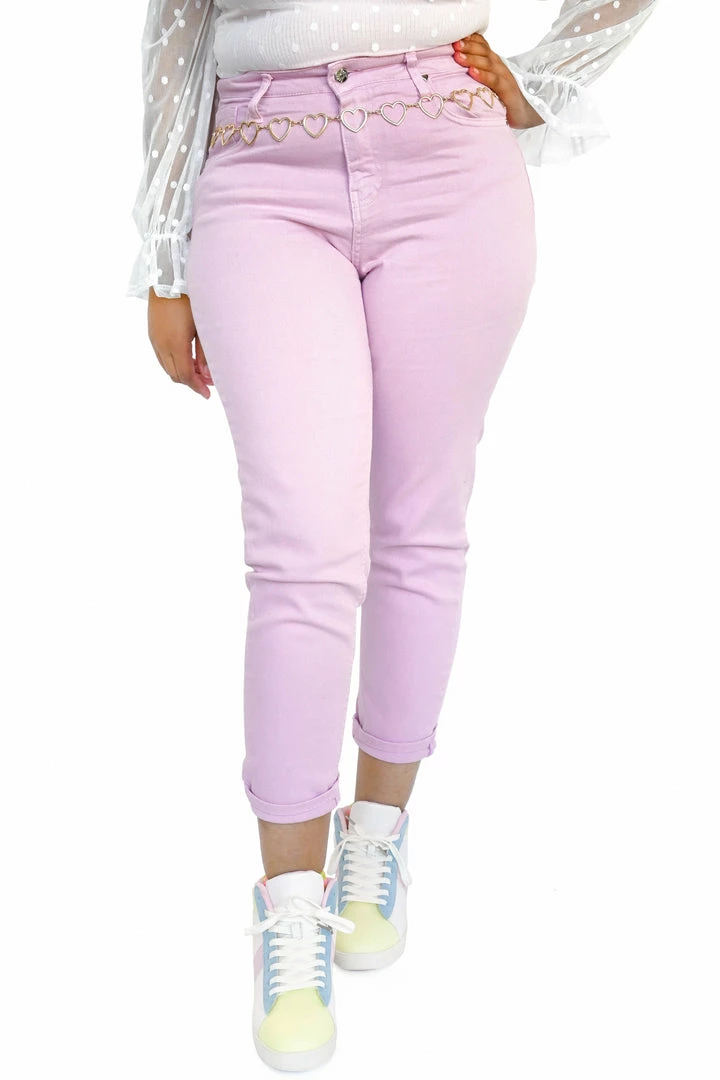 My Violet Skinny Mom Jeans - Lilac