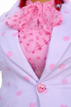 My Violet IMPERFECT SAMPLES Heather Hearts And Dots Blazer - FINAL SALE