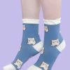 My Violet Blue Bear Socks New Arrivals