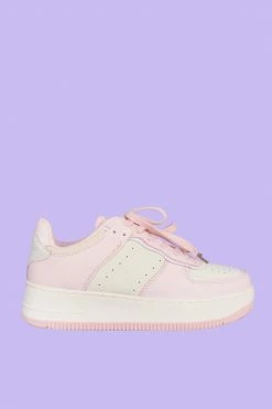 BERNESS Pink And White Sneakers - Sizes 5/6 Left!