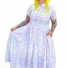 My Violet Rue Rainbow Plaid Maxi Dress
