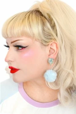 My Violet New Arrivals Sugar Puff Earrings - Powder Blue