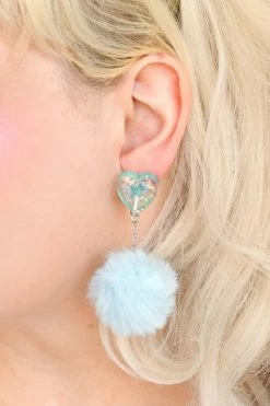 My Violet New Arrivals Sugar Puff Earrings - Powder Blue