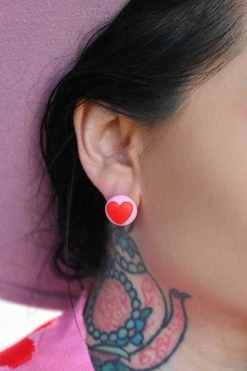 My Violet Sugar Cookie Heart Stud Earrings