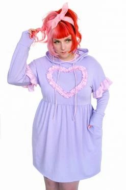 My Violet MV Originals Sweetheart Hoodie Dress With Pockets