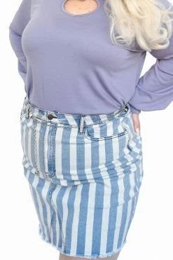 My Violet Soda Fountain Stripe Skirt
