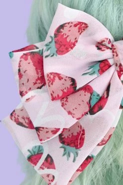 My Violet Strawberry Fields Oversized Hair Bow