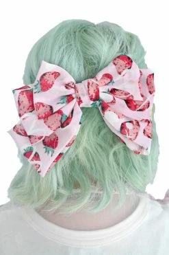 My Violet Strawberry Fields Oversized Hair Bow