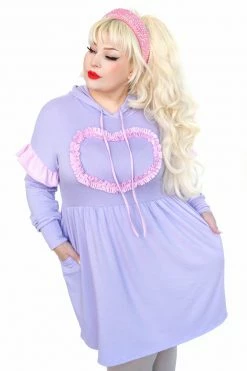 My Violet MV Originals Sweetheart Hoodie Dress With Pockets