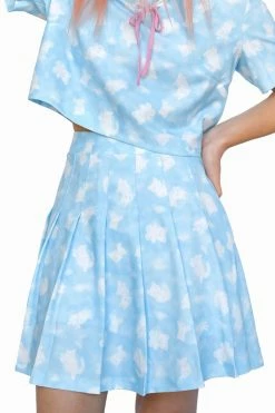 My Violet Cloudy Day Pleated Skirt MV Originals