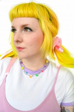 My Violet Falling Star Chain Necklace New Arrivals