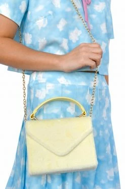 My Violet New Arrivals Baby Chick Yellow Fuzzy Letter Bag