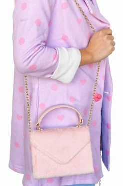 My Violet New Arrivals Fuzzy Pink Letter Bag