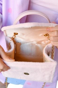 My Violet New Arrivals Fuzzy Pink Letter Bag