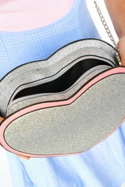 My Violet Glitter Sweet Heart Bag New Arrivals