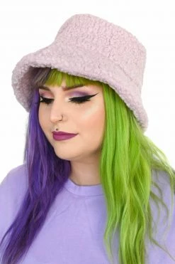 My Violet Fuzzy Bucket Hat New Arrivals