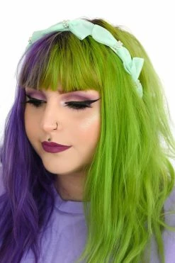 My Violet New Arrivals Fancy Bow Headband - Mint