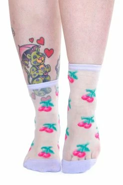 My Violet New Arrivals Sheer Cherry Socks